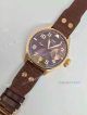 Replica IWC Schaffhausen Watch Coffee surface Yellow Case Brown Leather  (8)_th.jpg